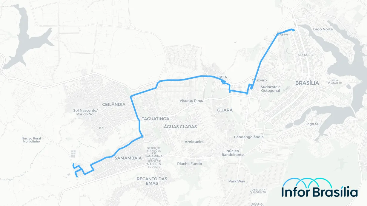 Você está visualizando atualmente Horário de ônibus da linha 844.1 da cidade Samambaia Norte